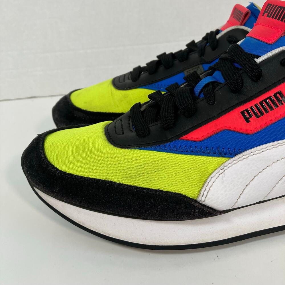 Puma Mens Sz 8.5 Future Rider Play On Colorful Retro Sneakers Mesh Suede - Picture 2 of 16